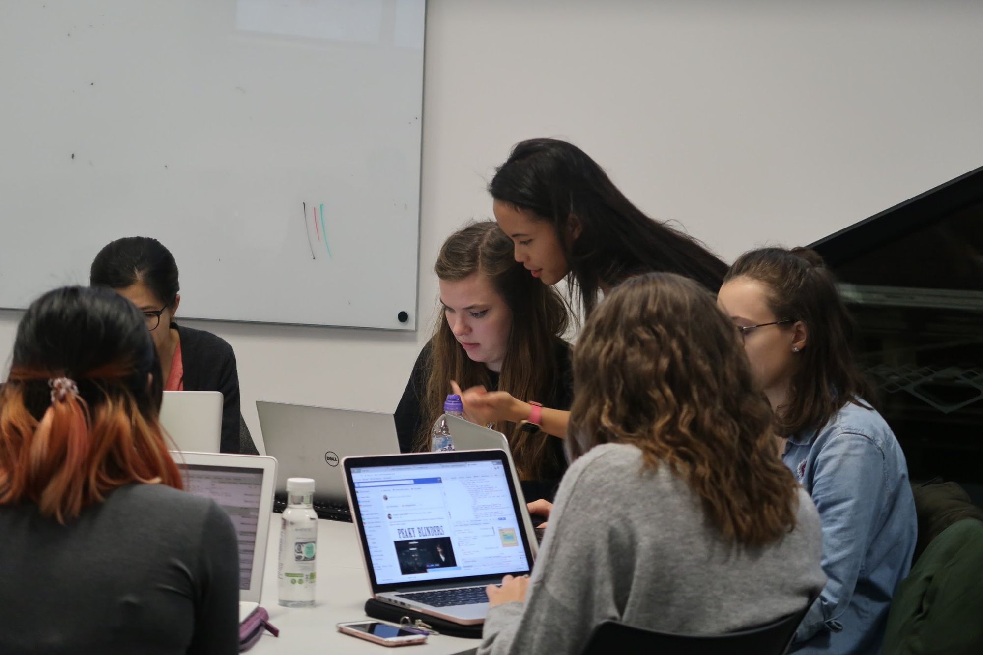 Pauline with women coding