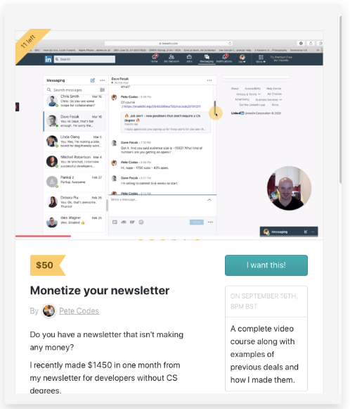 monetize your newsletter course