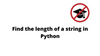 Find the length of a string in Python logo