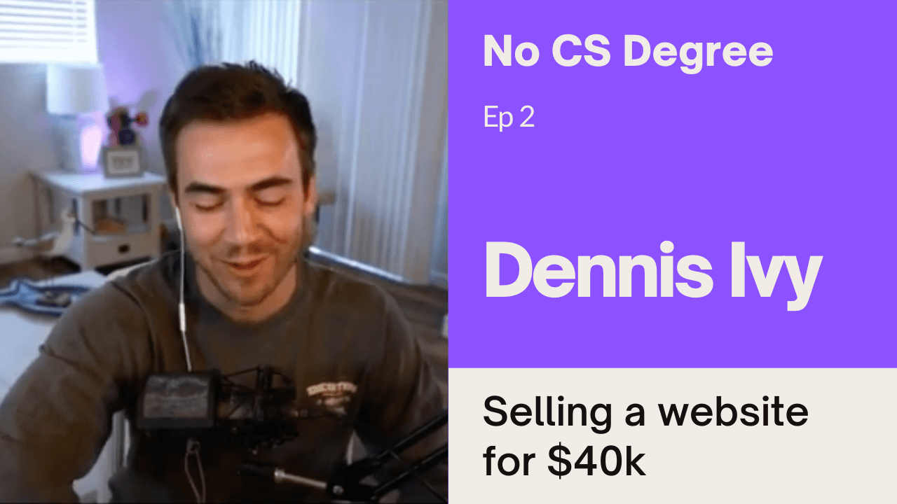 A YouTube interview with Dennis Ivy who sold his site for $40k