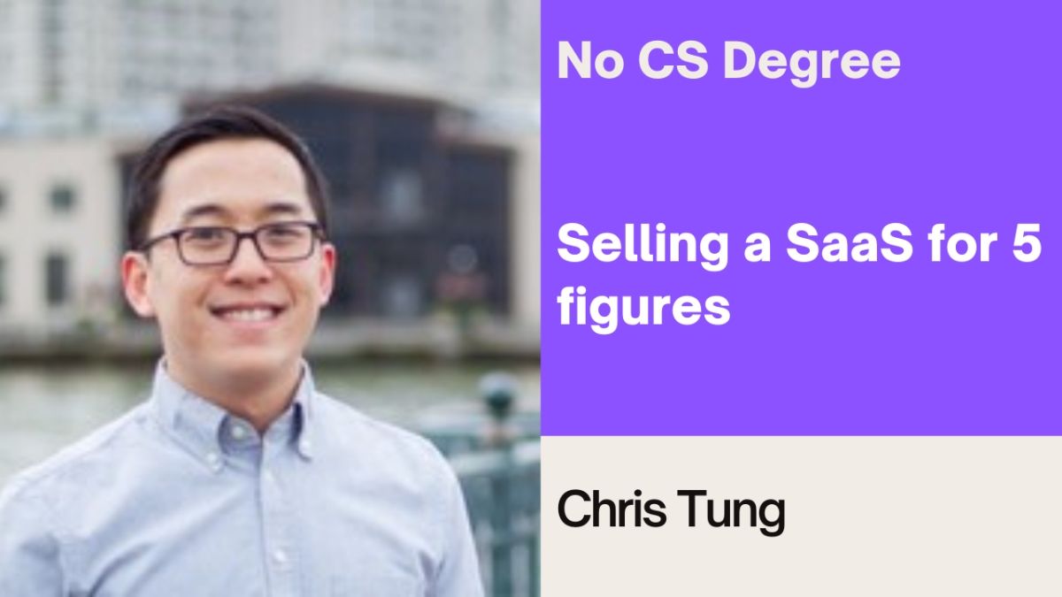 This self-taught programmer sold his SaaS for 5 figures